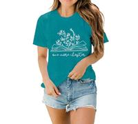 SUWATOIN Bookworm Womens Reading Shirts One More Chapter T-Shirt Book Lover Gift Teacher Tee Top