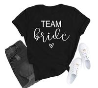 SUWATOIN Bride T-Shirt Bride Team Shirt Bachelorette Party Shirt Bridal Party Tops Bridesmaid Proposal Tees