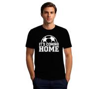 SUWATOIN Football Shirt for Men It's Coming Home T-Shirt Sports Lover Tee Tops Black