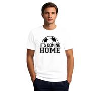 SUWATOIN Football Shirt for Men It's Coming Home T-Shirt Sports Lover Tee Tops White