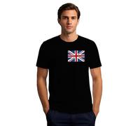 SUWATOIN London England Shirt for Men Union Jack Flag Souvenir Printed T-Shirt Tops Black