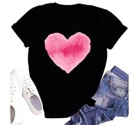 SUWATOIN Valentines Day Tshirt Women Heart T Shirts Valentines for Her