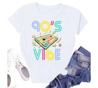 SUWATOIN Womens 90s Vibe Shirt I Love 90s Tshirt Retro Music Lover Tee Tops