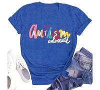 SUWATOIN Womens Autism Awareness T Shirt Accept Understand Love T-Shirts Autism Support Month Tee