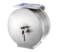 Suwimut Commercial Jumbo Toilet Paper Dispenser with Shelf, Wall Mount Stainless Steel 9 Inch Roll Toilet Paper Holder, Brushed Touchless Toilet Tissue Dispenser with Lock Key for Restroom Bathroom