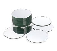 Suwimut Set of 40 Round Mirror Candle Plate, 12.5cm/5 inch Small Round Mirror Tiles Mirrors Trays Glass Mirror Circles for Table, Wedding Centerpieces, Wall Decor, Crafts, Framing, Mosaic
