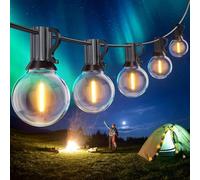 SUWIN 150FT Garden Light Main Powered, G40 LED Festoon Lights Outdoor, IP45 Waterproof String Lights with 75+2 Globe Bulbs, Outside Lights for Cafe,Party,Patio