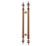 SUWOOPH Stainless Steel Round Pole Bar Handles, Commercial Large Door Handle, Double-Sided Pull Handle for Commercial Entryways, Offices, and Residences(Rose Gold,Hole Distance 600mm)