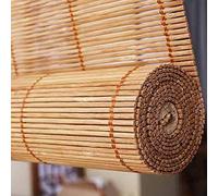 Suwooy Natural Bamboo Roller Blinds,45cm 60cm 70cm 80cm 90cm 100cm 120cm Wide Bamboo Blinds,Sunshade Roll Up Shades,Roman Blinds,Light Filtering/Privacy Curtains,for Windows,W×H-45×150cm/18×59in