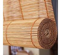 Suwooy Natural Bamboo Roller Blinds,45cm 60cm 70cm 80cm 90cm 100cm 120cm Wide Bamboo Blinds,Sunshade Roll Up Shades,Roman Blinds,Light Filtering/Privacy Curtains,for Windows,W×H-45×100cm/18×39in