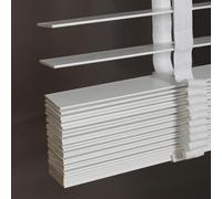 Suwooy Venetian Blinds Wooden,White,Horizontal Blinds 45cm 60cm 70cm 80cm 90cm 100cm 110cm 120cm Wide,Blackout/Heat Insulation Shutters,Solid Wood Venetian Blinds,for Windows,W×H-90x150cm/35.5x59in