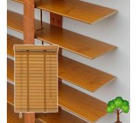 Suwooy Wooden Venetian Blinds,50mm Slats Horizontal Blinds,Solid Wood Venetian Shades for Windows 50cm 60cm 70cm 80cm 90cm 100cm 120cm Wide,Heat Insulation/Breathable Shutters Curtains,M50108