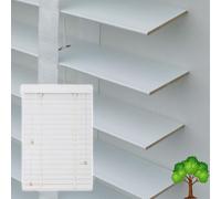 Suwooy Wooden Venetian Blinds,50mm Slats Horizontal Blinds,Solid Wood Venetian Shades for Windows 50cm 60cm 70cm 80cm 90cm 100cm 120cm Wide,Heat Insulation/Breathable Shutters Curtains,M50117