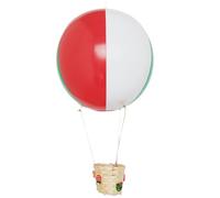 Suxdlan 12" Christmas Hot Air Balloon Ornament PVC Wicker Basket Holiday Party Table Decoration