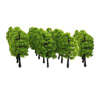 Suxdlan 20PCS 1:100 Light Green Artificial Tree Models Miniature Plant