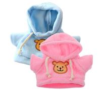 Suxdlan 2PCS Hooded Bear Clothes Fits 6-8" Stuffed Animal Plush Toy