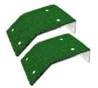 Suxdlan 2Pcs Turtle Ramp, Simulation Grass Turtle Basking Platforms with Suction Cup for Inhabit, Climb, Feed and Play