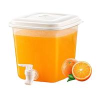 Suxdlan 3.5L Drinks Dispenser with Tap Fridge Jug Dispenser Square Drinks Chiller Heat Resistant Milk for Cold Teas Juices