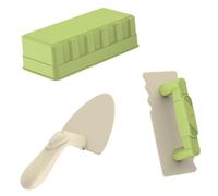 Suxdlan 3PCS Plastic Sand Toy Bricks - Castle Building Kit with Smoothing Tools for Boys Girls