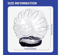 Suxdlan 4x4x5 Inch Transparent Cat Bubble Muzzle Breathable PET Helmet for Grooming Nail Trimming Anti-Lick