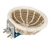 Suxdlan Bird Nest for Cage, Woven Cotton and Linen Rope Bird Nest Warm Round Breeding Cabin for Dove Parrot Canary Little Parrot