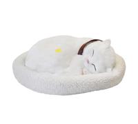 Suxdlan Cat Plush, Breathing Stuffed Animal Toy with Simulated Motion, A