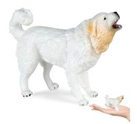 Suxdlan Dog Figurines, Realistic Animal Figurines Dog Toys, Plastic Great Pyrenees Animal Figures Educational Learning Toys Birthday Cake Topper Animals for Kids Boys Girls