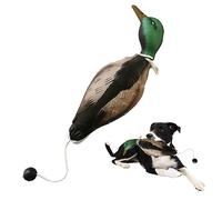 Suxdlan Dog Training Dummy EVA Realistic Waterproof Bite Resistant Anti-chewing Duck Dog Toy with Throwing Toggle Lightweight Training Duck for Puppies Dogs