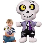Suxdlan Halloween Plush, 12" Funny Scary Skeleton Plush Doll, Soft Comfortable Halloween Stuffed Animal, Plushies for Girl Boy Halloweeen Favor Style 1