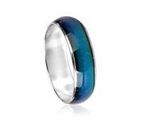 Suxdlan Mood Ring, Emotion Feeling Magic Ring, Mood Color Changeable Alloy Color Changing Finger Jewelry, for Kids Men Women