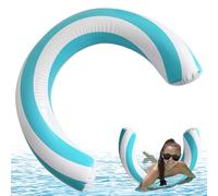 Suxdlan Pool Floats Curved Inflatable Pool Floats Portable & Lightweight Noodle Swimming Float Cute Accessories for Swimming Beach Ocean Lake Party, Blue