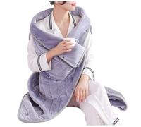 Suxdlan Portable Heated Blanket, Cordless USB Heated Shawl Soft Warm Lap Blanket Outdoor Electric Blankets for Office, Dorm, Car, Home, Travel (Grey)