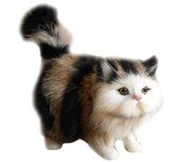 Suxdlan Realistic Cat Stuffed Animal 4.7x2.4x4.7'' Hollow Inside Cute Realistic Cat Easy to Clean Lifelike for Home Decor, Photography Props and Black