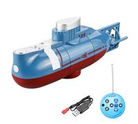 Suxdlan Remote Control Submarine, Waterproof Simulation Submarine Toy for Kids, All-Directional Rc, USB Rechargeable Rc for Pools, Water Tank, Blue