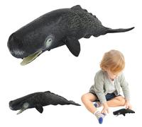 Suxdlan Sperm Whale Toy 8x3x2 Inch Whale Figurine Artificial Realistic Toy with Mouth Open Plastic Sea Animal Toys for Decoration, Education & More