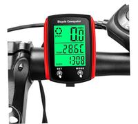 Suxdlan Waterproof Bicycle Speedometer Computer with LCD Display Bike Accessory Red Black