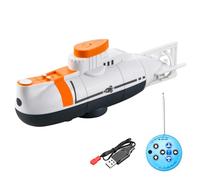 Suxdlan Waterproof Remote Control Submarine Simulation All-Directional RC Pool Toy White