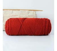 suxuMhao 1 roll - DIY Knitting Essential Soft Wool Yarn, Ideal for Craft Projects and Hand Knitting, Premium Craft Yarn（red） 09