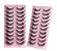 suxuMhao 10 Pairs False Eyelashes Faux Mink Lashes Natural Look 8D Volume False Eyelashes HLY04
