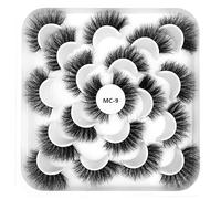 suxuMhao 10 Pairs False Eyelashes Faux Mink Lashes Natural Look 8D Volume False Eyelashes MC-9