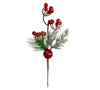 SUXUMHAO 10 Pieces Christmas Artificial Pine Needle Artificial Pine Stems for Xmas Party Wrapping Decor Wreaths Arrangement Tree Ornaments Wedding Supplies,D