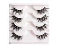 suxuMhao 12 Pairs Mink Lashes Fluffy Natural Look False Eyelashes Volume False Eyelashes Half 09