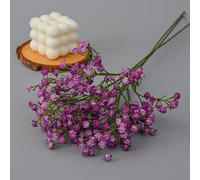 SUXUMHAO 15pcs Baby Breath Artificial Flowers Baby Breath Flower Artificial Gypsophila Bouquet Real Touch Artificial Flowers for Wedding Flower Arrangement Party Home Decor (Purple)
