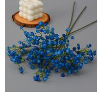 SUXUMHAO 15pcs Baby Breath Artificial Flowers Baby Breath Flower Artificial Gypsophila Bouquet Real Touch Artificial Flowers for Wedding Flower Arrangement Party Home Decor (Dark Blue)