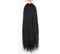 SUXUMHAO 18inchCrochetBoxBraidsHairpreloopedGoddessBoxBraidsCrochetBraidingHair6PacksCrochetBoxBraidsBoxBraidsCrochetHair，Black