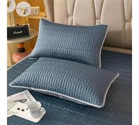 suxuMhao 1Pcs Cool Silk Latex mat Solid Color Pillowcase Dream Nights Start with This Comfortable, Breathable Pillowcase 18.9x29.13inch(Baby Blue)