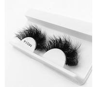 suxuMhao 2 Pairs Fluffy Mink Lashes Natural Look 8D Volume False Eyelashes M14