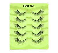 suxuMhao 20 Pairs Fluffy Mink Lashes Natural Look False Eyelashes FDH-02