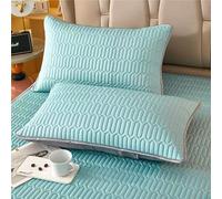 suxuMhao 2Pcs Cool Silk Latex mat Solid Color Pillowcase Dream Nights Start with This Comfortable, Breathable Pillowcase 18.9x29.13inch(Fruit Green)