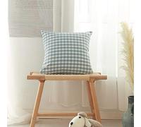 suxuMhao 2Pcs Sofa Cushion Cover Blue Grey Series Start Your Dream Night with This Comfortable, Breathable Pillowcase 17.72x17.72inch(Style B